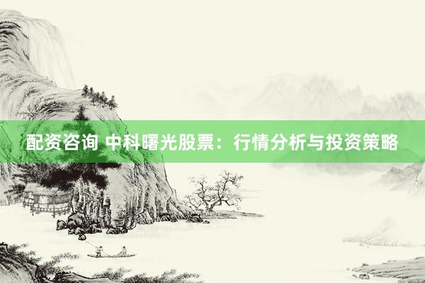 配资咨询 中科曙光股票：行情分析与投资策略