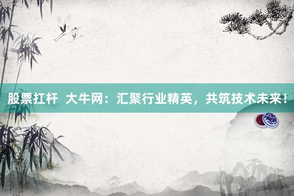 股票扛杆  大牛网：汇聚行业精英，共筑技术未来！